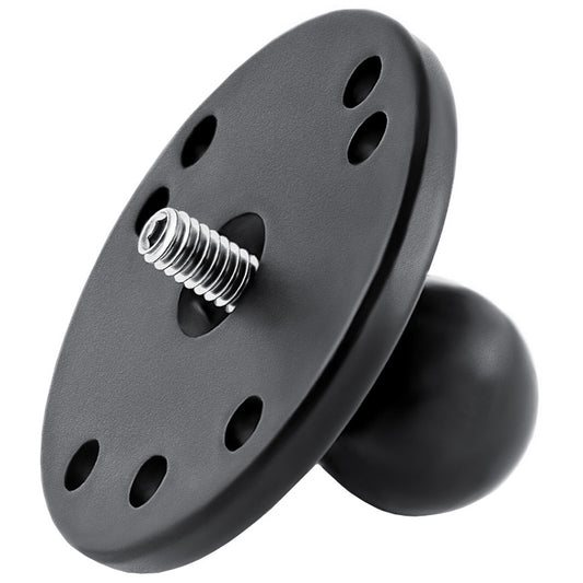 RAM Mount 2.5" Round Base w/1" Ball and 1/4"-20 Threaded Male Post [RAM-B-202AU]