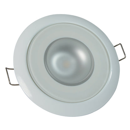 Lumitec Mirage - Flush Mount Down Light - Glass Finish/White Bezel - 4-Color White/Red/Blue/Purple Non-Dimming [113120]