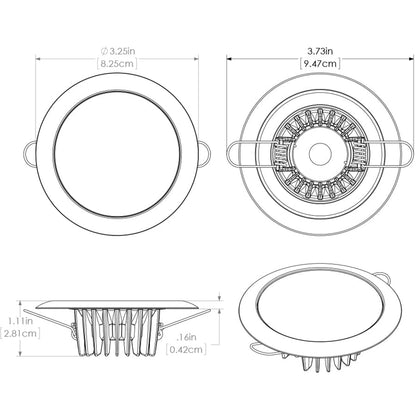 Lumitec Mirage - Flush Mount Down Light - Glass Finish/White Bezel - White Non-Dimming [113123]