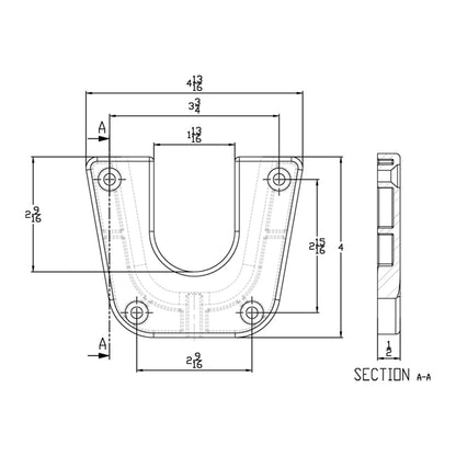 TACO Stainless Steel Mounting Bracket f/Side Mount Table Pedestal [F16-0080]