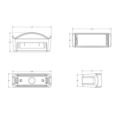 Lumitec Contour Series Inset Navigation Light - Stern White [101576]