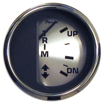 Faria Spun Silver 2" Trim Gauge f/Mercury/Mariner/Mercruiser/Volvo DP  Yamaha (01  Newer) [16016]